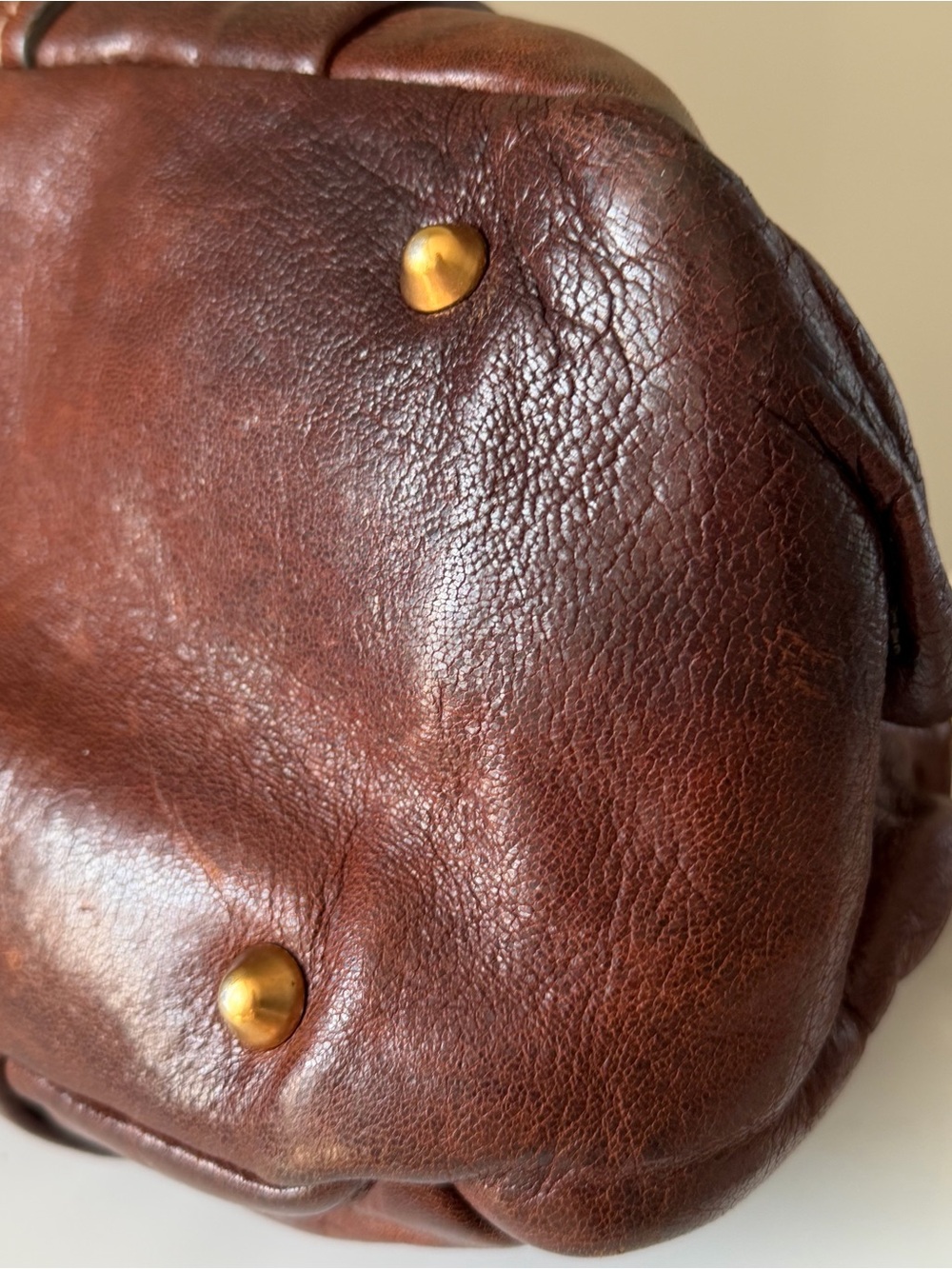 Chloé Héloïse Brown Distressed Leather Braided Shoulder Bag - Picture 7 of 15